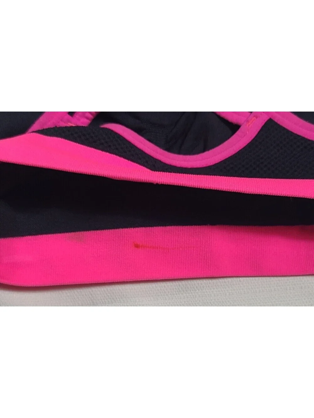 Victoria's Secret VSX Sports Bra Black and Pink Medium Support